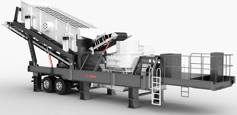 輪胎制砂機(jī)+振動(dòng)篩移動(dòng)破碎站 輪胎制砂機(jī)+振動(dòng)篩移動(dòng)破碎站